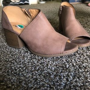 Open Toed Ankle Boots